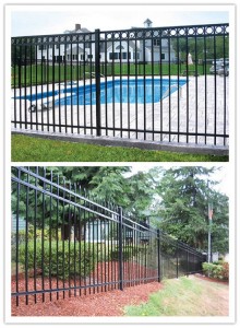 Aluminum Security Fence,Garden Fencing,Gate Fence，Steel Yard Fence Panel，Farm Panel